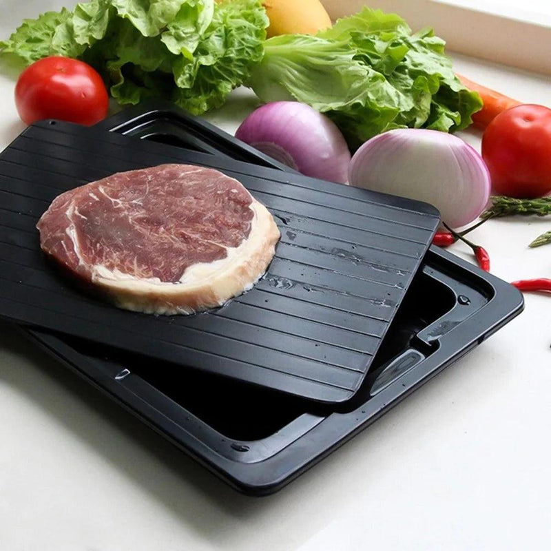 1pcs Aluminum Alloy Fast Defrost Tray Food Meat Fruit Quick Defrosting Plate Board Defrost Tray Thaw Master Kitchen Gadgets2023 - Well Express