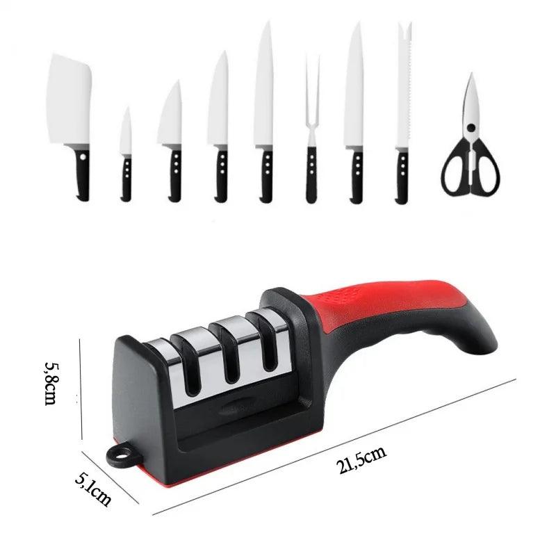 Professional Stainless Steel Knives Sharpster With 3 Professional Sharppers 21.5*5.8*5.1 CM - My Store