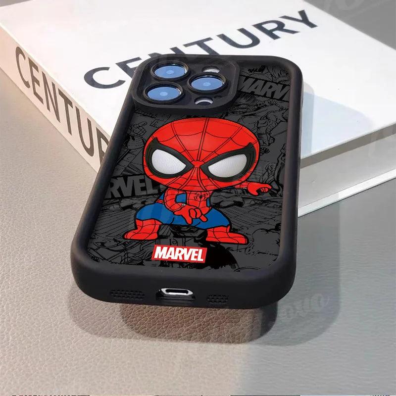 Marvel Spider Man Soft Silicone Phone Case for iPhone 15 Pro Max 14 Max 13 ProMax 12 11 X XS XR 7 8 Plus SE 2020 Back Cover - Well Express