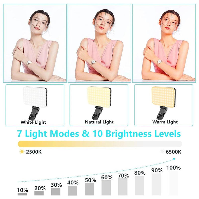 Minifocus Selfie Light, 60 LED 2200mAh recarregável para preenchimento de celular - My Store